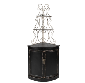 Clayre & Eef Wandkast 78x55x181 cm Zwart Hout