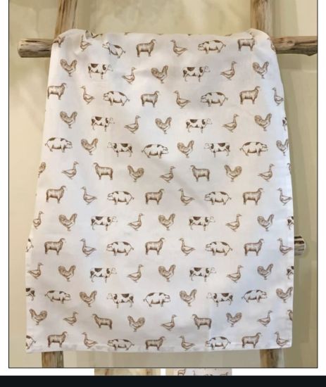 Theedoek dieren 50x70 CM