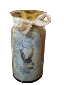 Glazen sierpot voor paastakken 29x16 CM