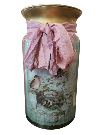 Glazen pot voor Paastakken 30x18 cm.