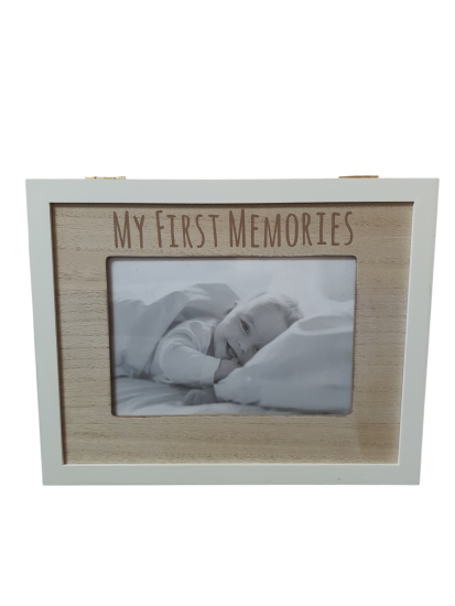 Opbergdoos My First Memories naturel wit