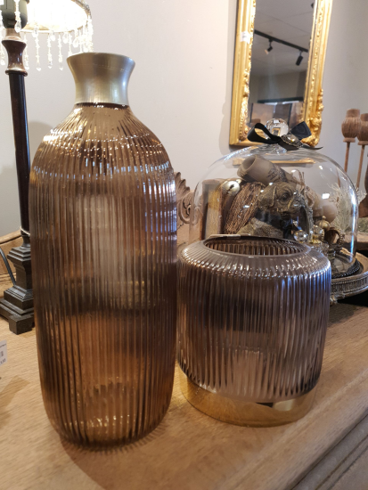 Vaas bruin goudkleur hoog