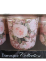 3 Baroque Theelichtjes rose