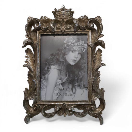 Fotolijst Zilver met kroon 13x18 cm