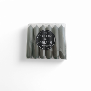 6 Diner kaarsen Stone