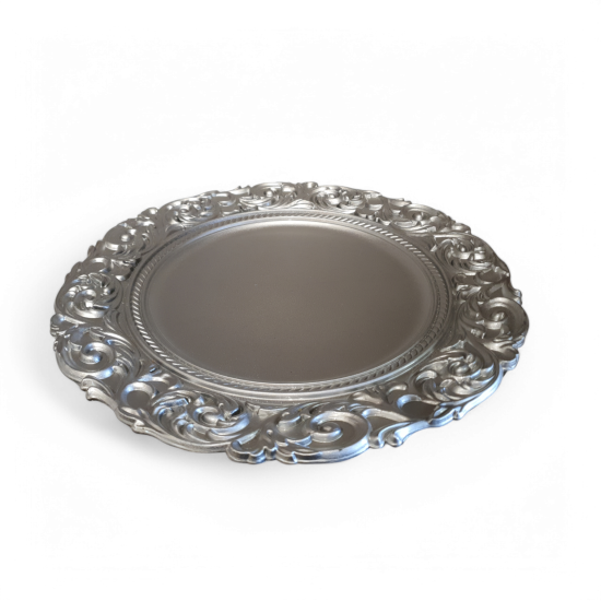 Decoratie Bord Zilverkleurig