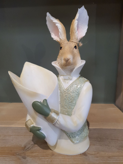 Beeld Konijn met puntzak