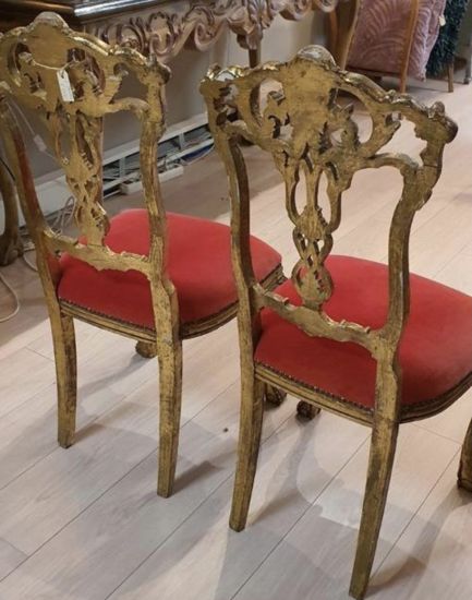 Set Antieke Victoriaanse Stoelen