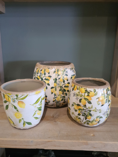 Bloempot keramiek Citron