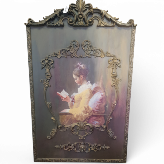 Lezend meisje op paneel